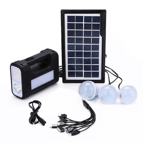 Mini Solar Lighting System With SMD LED Light 3 Light Bulbs Solar Panel_0